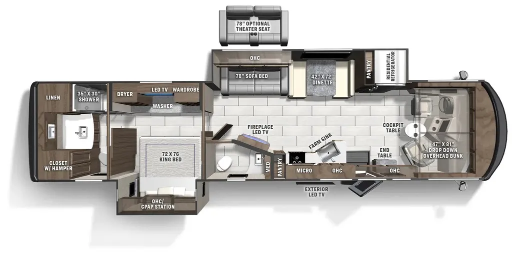 2025 Coachmen Sportscoach SRS 354QS floor plan