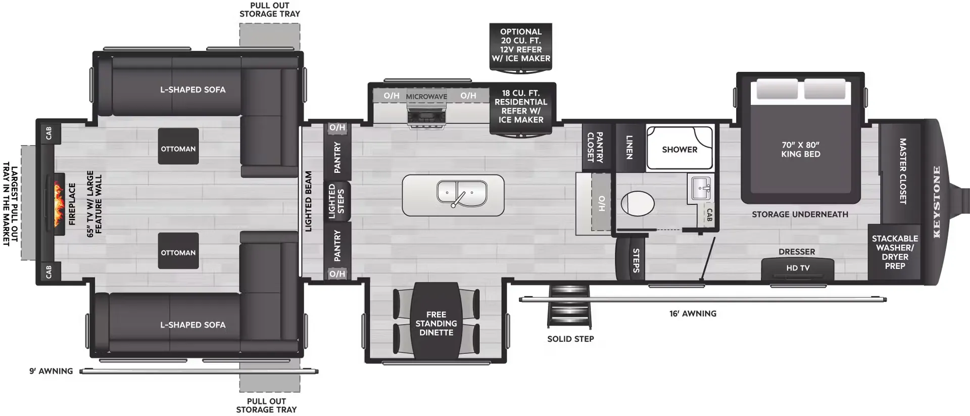2027 Keystone Alpine Avalanche Edition 381DL - Floor plan