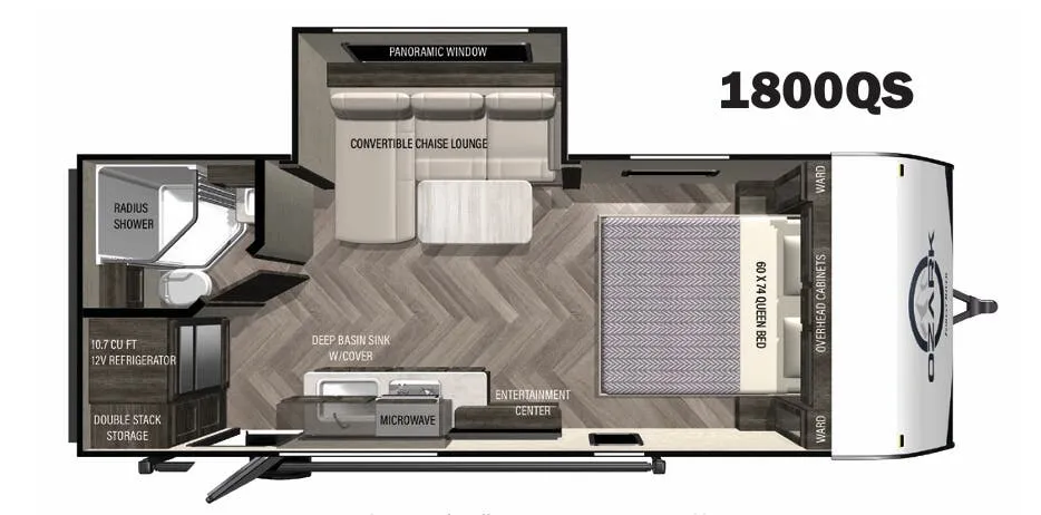 Forest River Ozark 1800QS floor plan