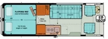 Sportsmobile Promaster EB 160s floor plan