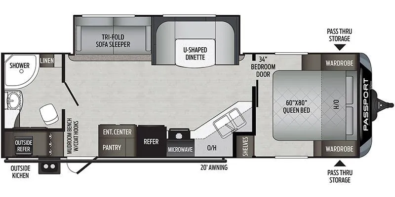 Keystone Passport Grand Touring 2710RBWE GT floor plan