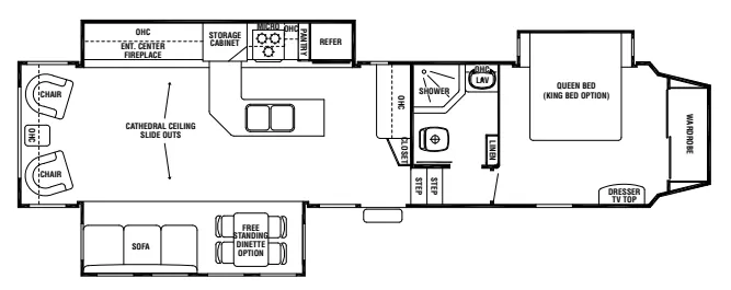 Forest River Cedar Creek Silverback 35TS floor plan