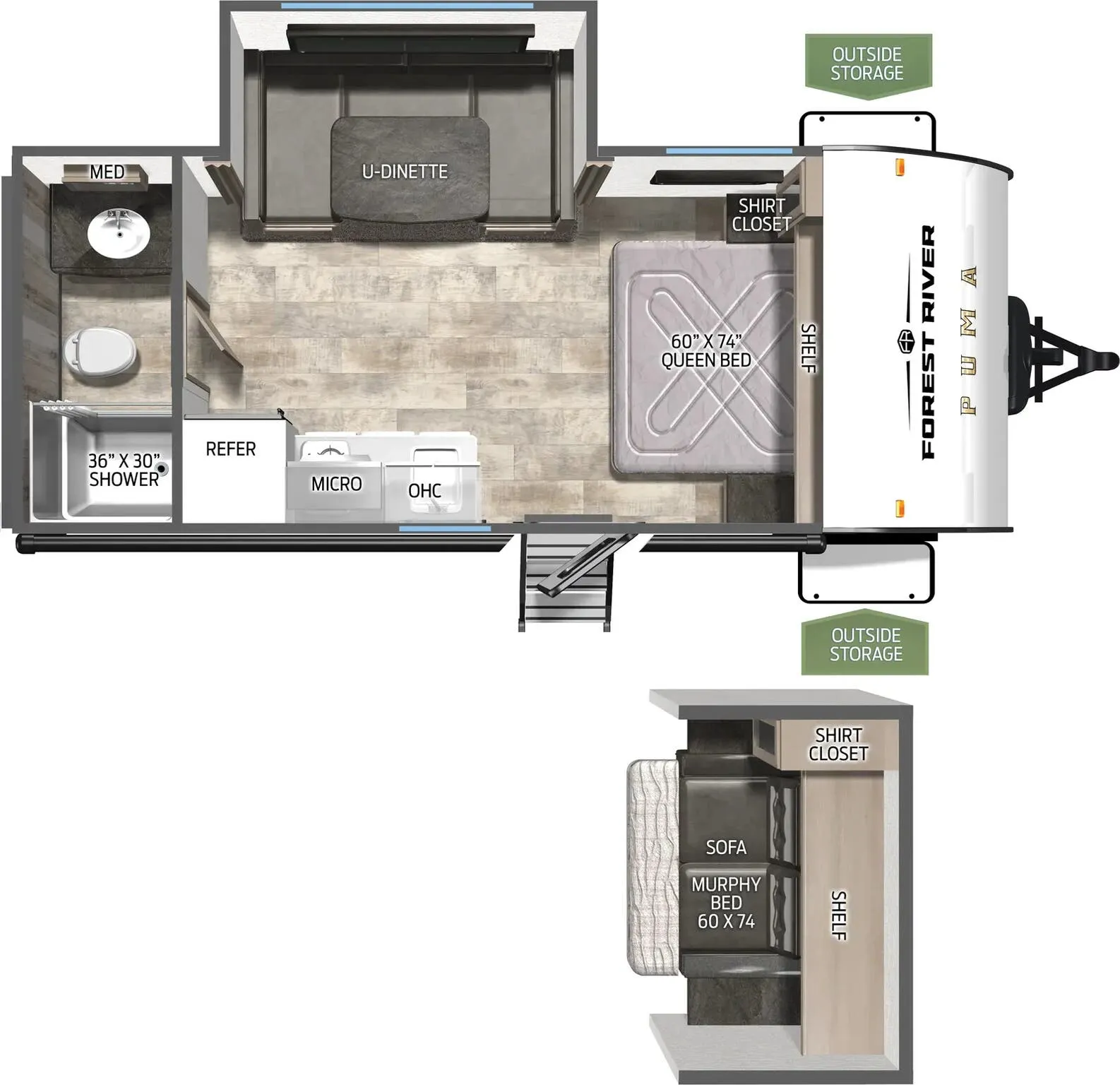 Palomino Puma Camping Edition 16DSCE floor plan
