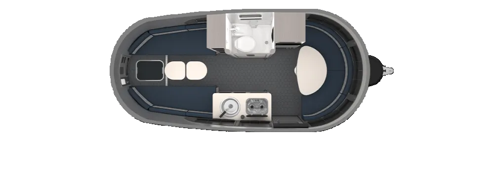 Airstream Basecamp 20 floor plan