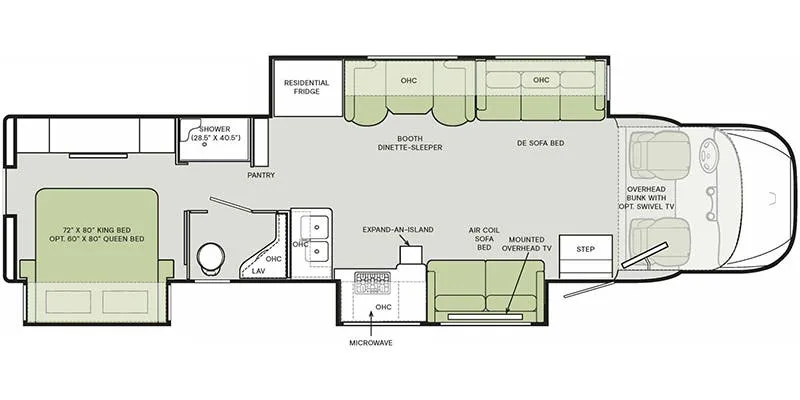 Tiffin Allegro Bay 38 AB floor plan