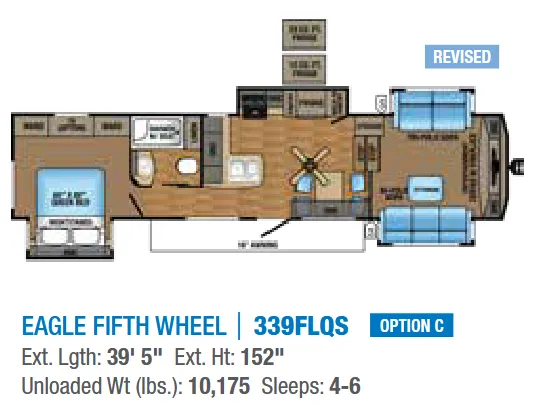 Jayco Eagle 339FLQS floor plan