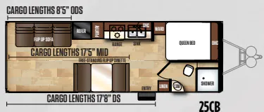 Forest River Work and Play LE 25CB floor plan