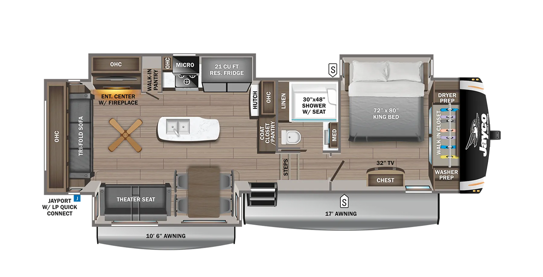2024 Jayco Eagle 321RSTS - Floor plan