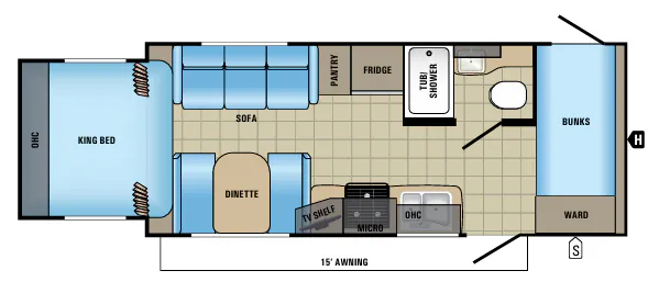 Jayco Jay Feather X213 floor plan