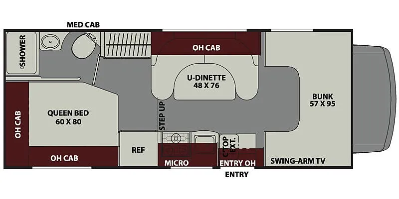 2021 Coachmen Leprechaun 210QB floor plan