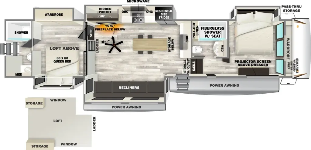 2027 Forest River Sabre 36DBB floor plan