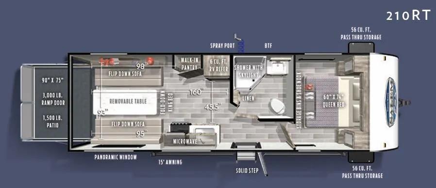 Forest River Salem FSX 210RT floor plan