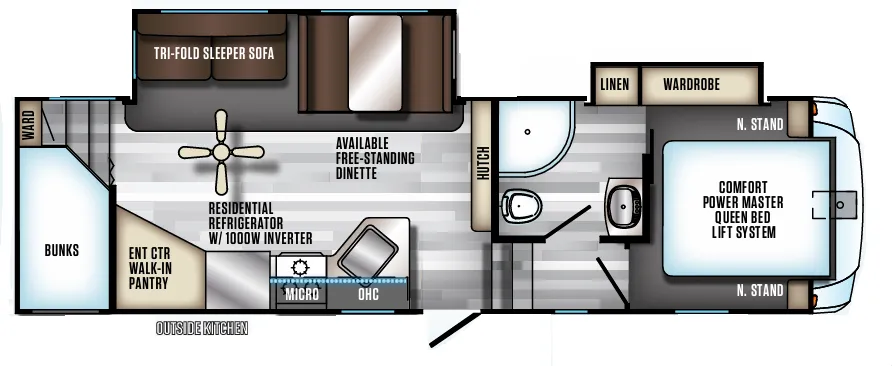 2019 Forest River Cherokee Arctic Wolf 265DBH8 floor plan