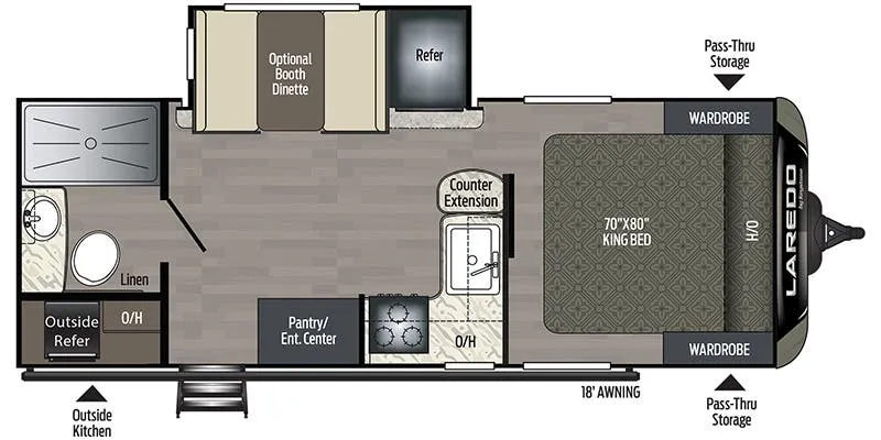 2019 Keystone Laredo 225MK - Floor plan