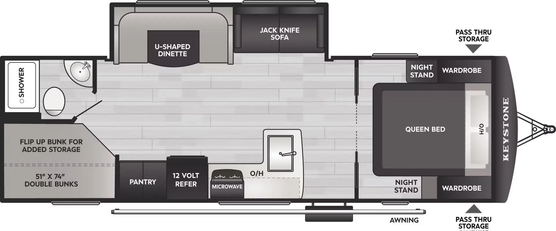 Keystone Passport Classic 264BHWE floor plan