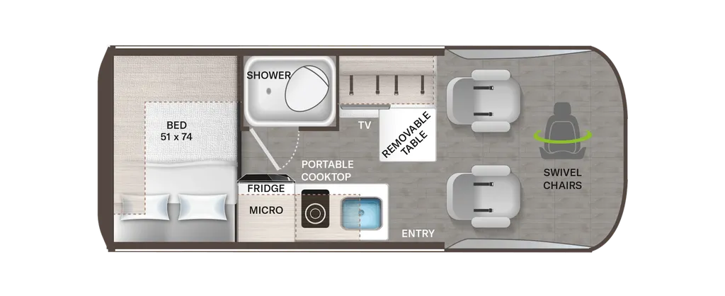 2024 Thor Motor Coach Sanctuary 19M floor plan
