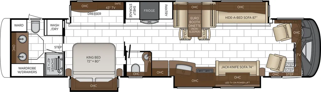 2027 Newmar London Aire 4595 floor plan
