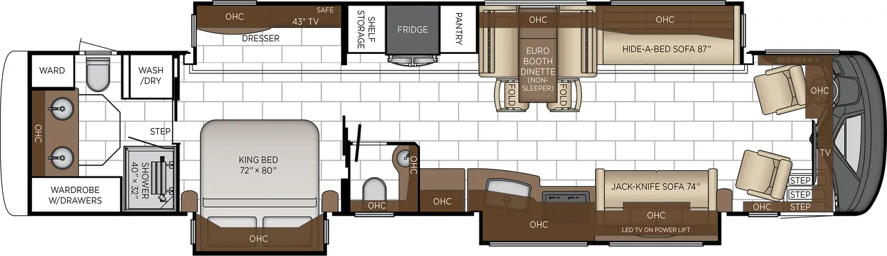 2027 Newmar London Aire 4595 - Floor plan