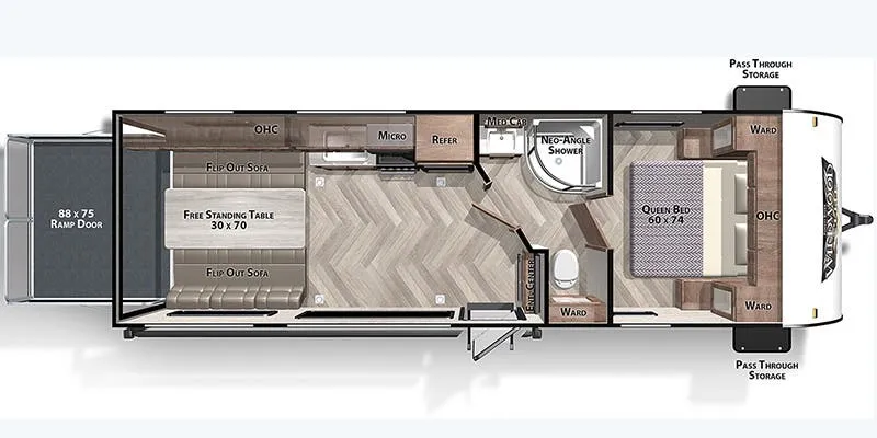 Forest River Wildwood X-Lite 260RT floor plan