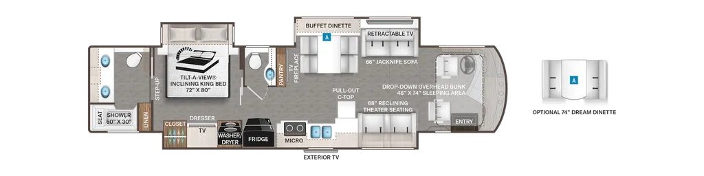 2023 Thor Motor Coach Tuscany 40RT floor plan