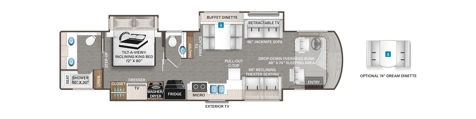 2023 Thor Motor Coach Tuscany 40RT - Floor plan