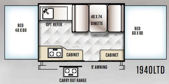 Forest River Rockwood Limited 1940LTD floor plan