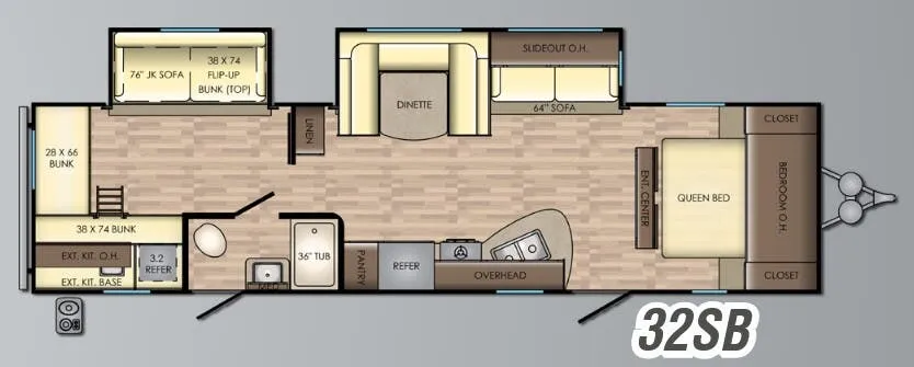 CrossRoads Volante 32SB floor plan