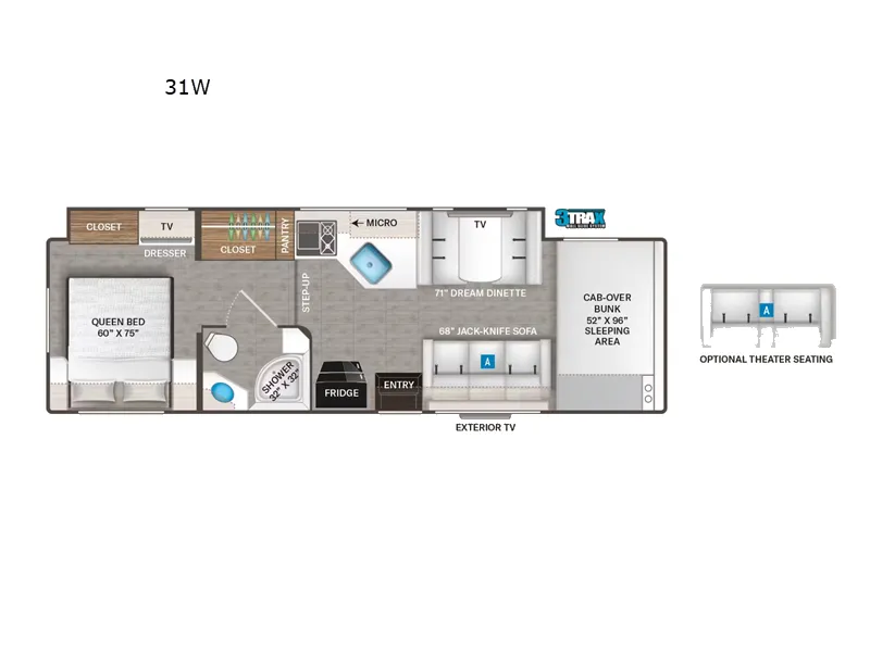 2023 Thor Motor Coach Chateau 31W - Floor plan