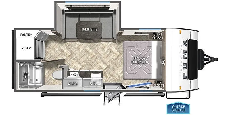 Palomino Puma Ultra Lite 16DSX floor plan