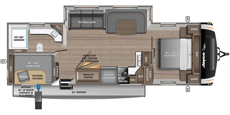 Jayco Eagle 284BHOK floor plan