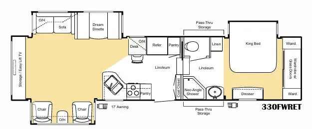 Keystone Sprinter Copper Canyon 330FWRET floor plan