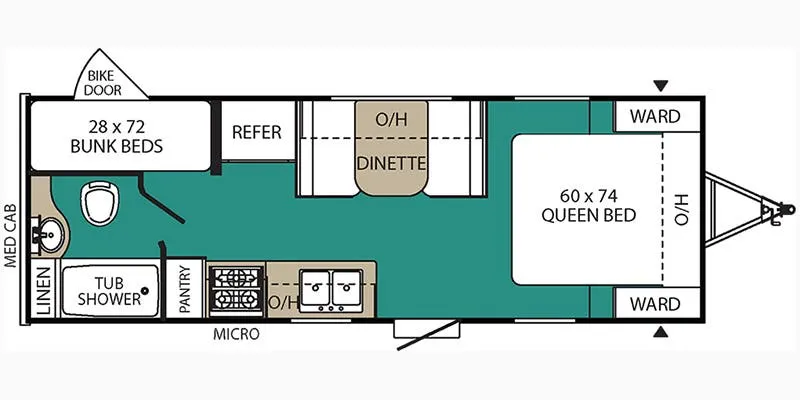 Coachmen Viking Ultra-Lite 21BH floor plan