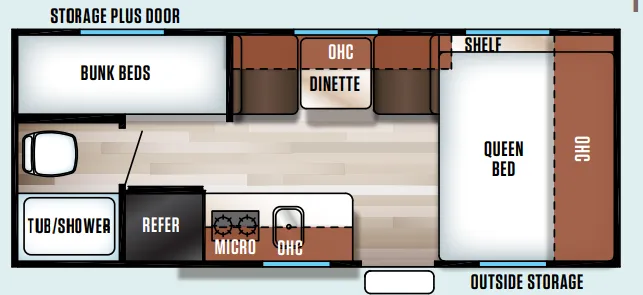Forest River Cherokee Wolf Pup 16BHS floor plan