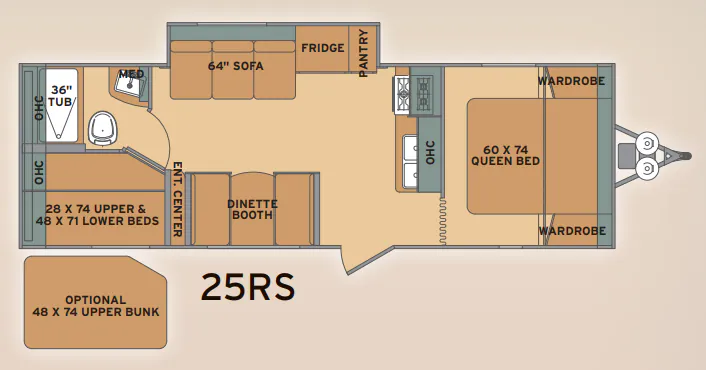 Shasta Oasis 25RS floor plan