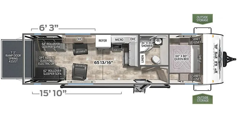 Palomino Puma Unleashed 27TH floor plan