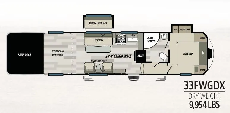 Forest River Shockwave 33FWGDX floor plan
