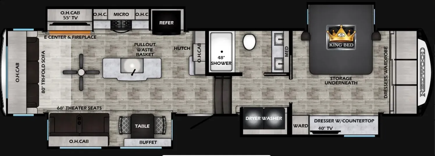 CrossRoads Redwood 401LK floor plan