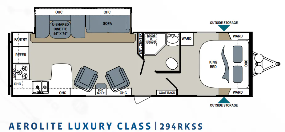 Dutchmen Aerolite Luxury 294RKSS floor plan