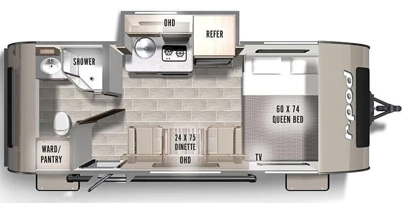 2021 Forest River R-Pod RP-180 - Floor plan