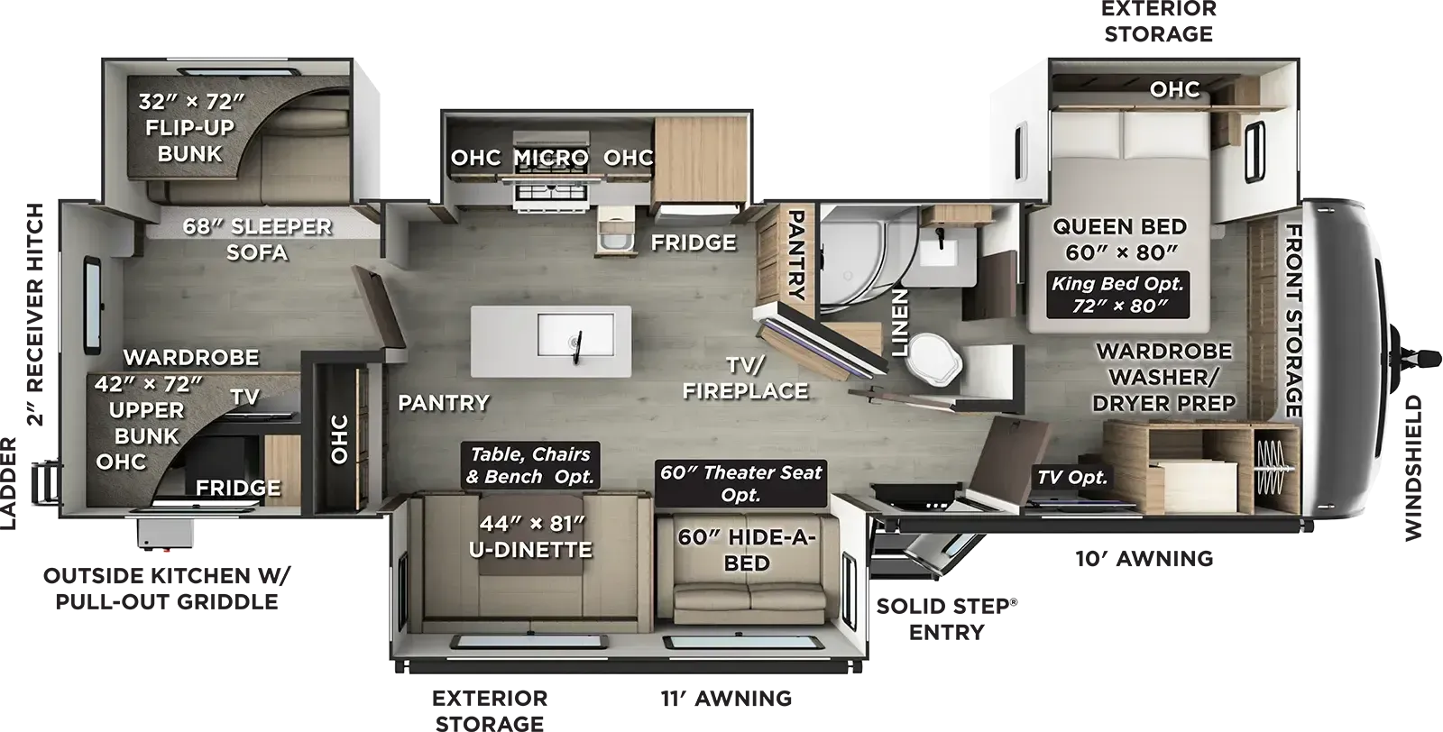 Forest River Rockwood Signature 8336BH floor plan