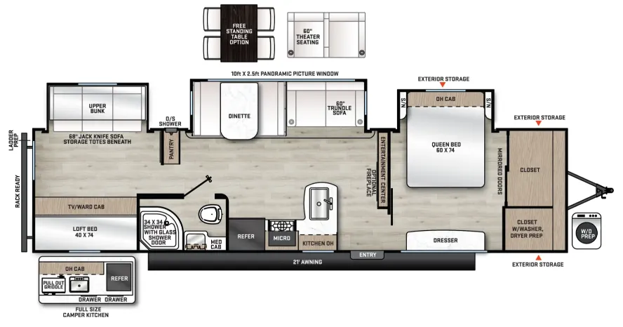 2026 Coachmen Catalina Legacy Edition 343BHTSLE floor plan