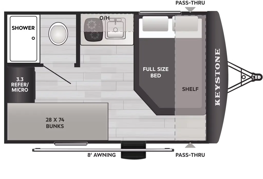 2026 Keystone Springdale Mini 1300BH floor plan