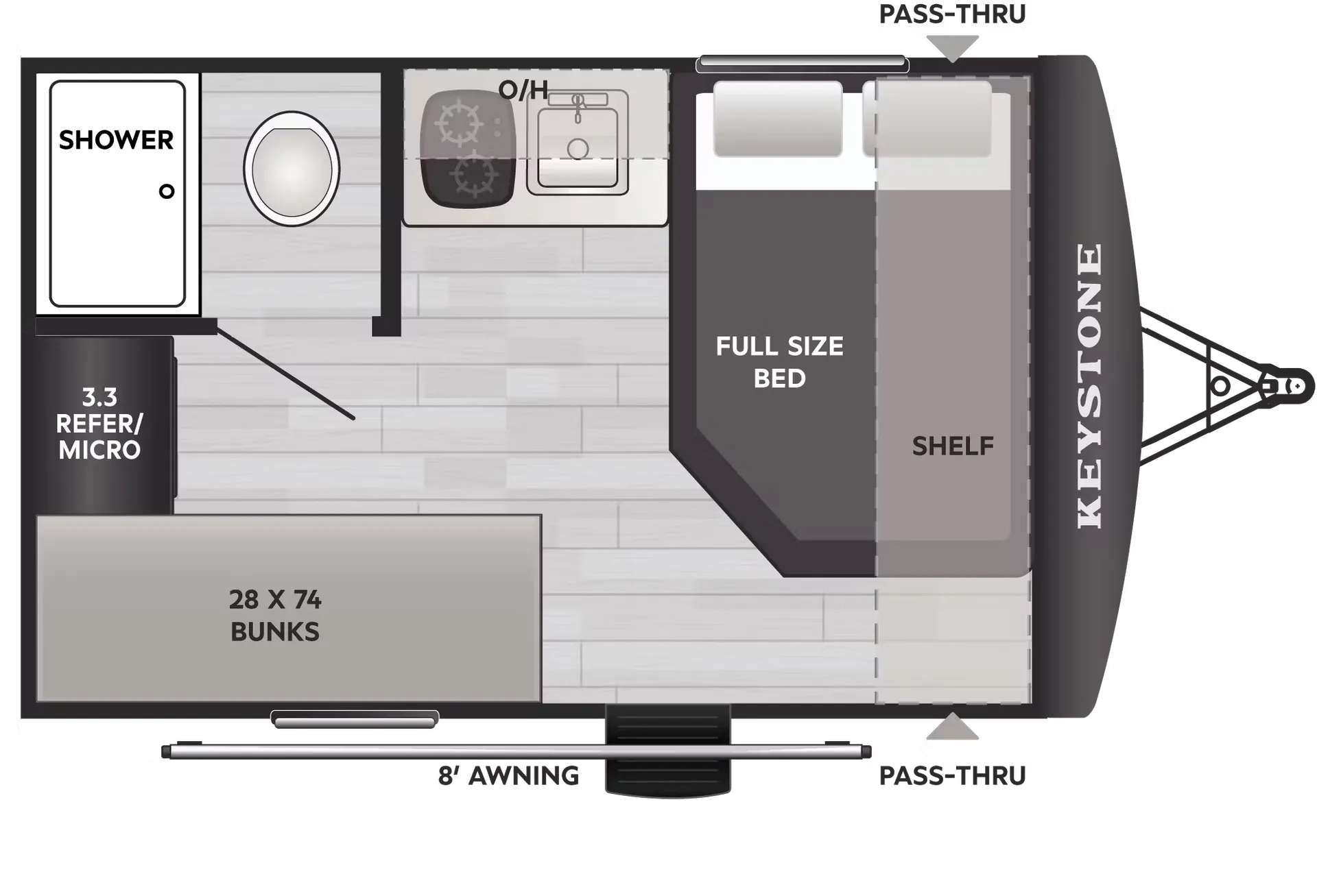 2026 Keystone Springdale Mini 1300BH floor plan