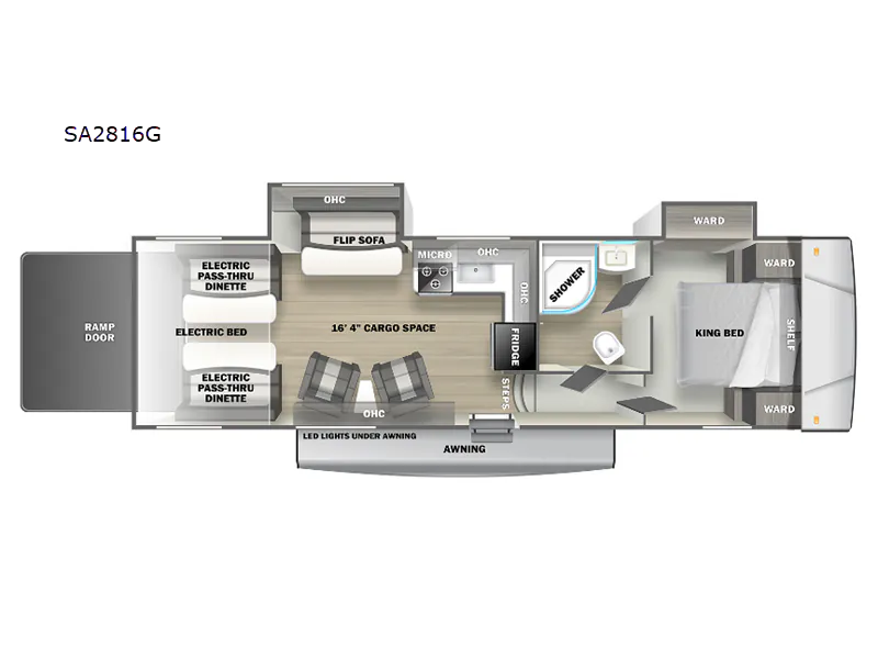 2022 Forest River Stealth SA2816G - Floor plan
