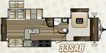 2016 Keystone Cougar XLite 33SAB floor plan