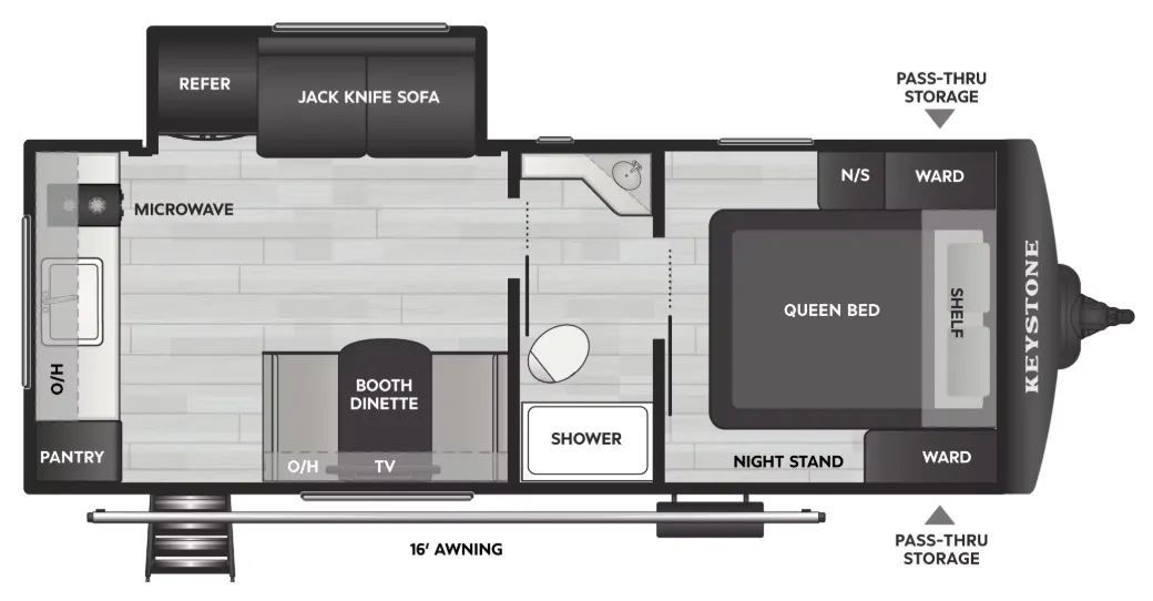 2026 Keystone Bullet Classic 21RKCWE - Floor plan