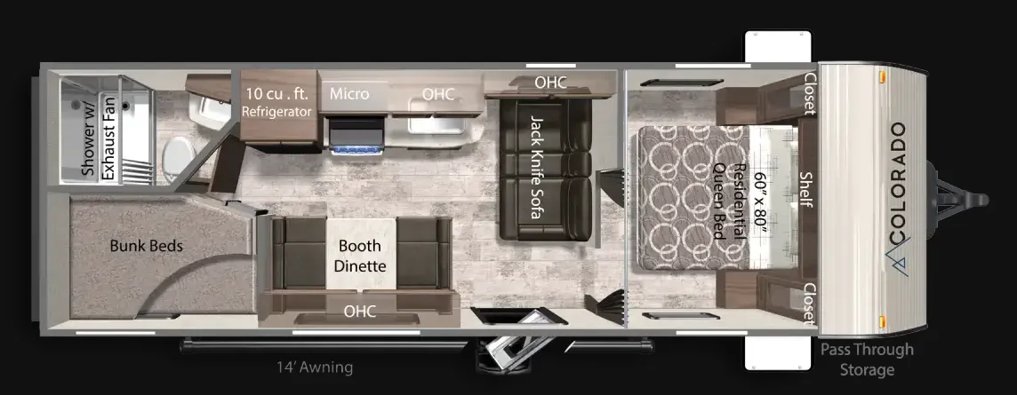 Dutchmen Colorado 24BHC floor plan