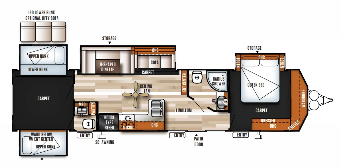 Forest River Salem Villa 402QBQ floor plan