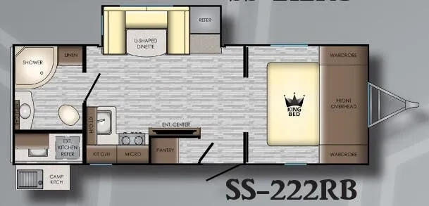 CrossRoads Sunset Trail Super Lite 222RB floor plan