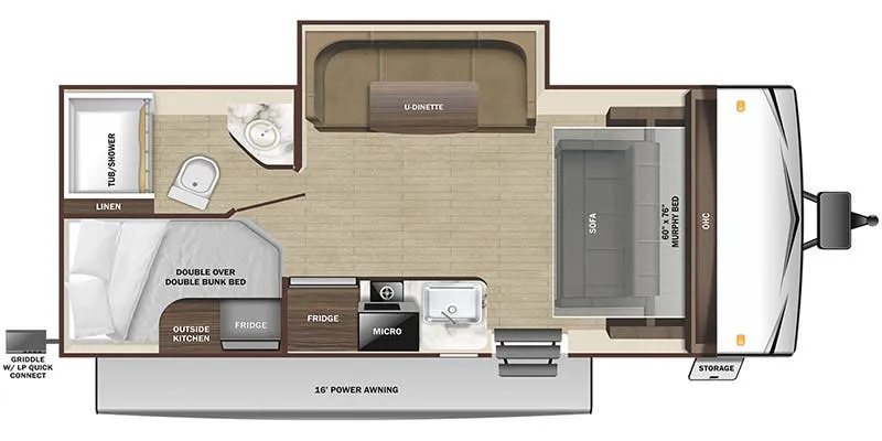 Highland Ridge Open Range Conventional 188BHSW floor plan
